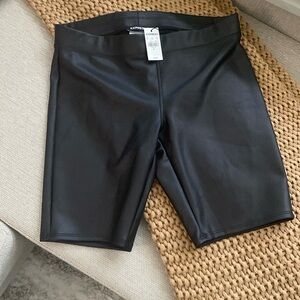 Express Faux Leather Biker Shorts